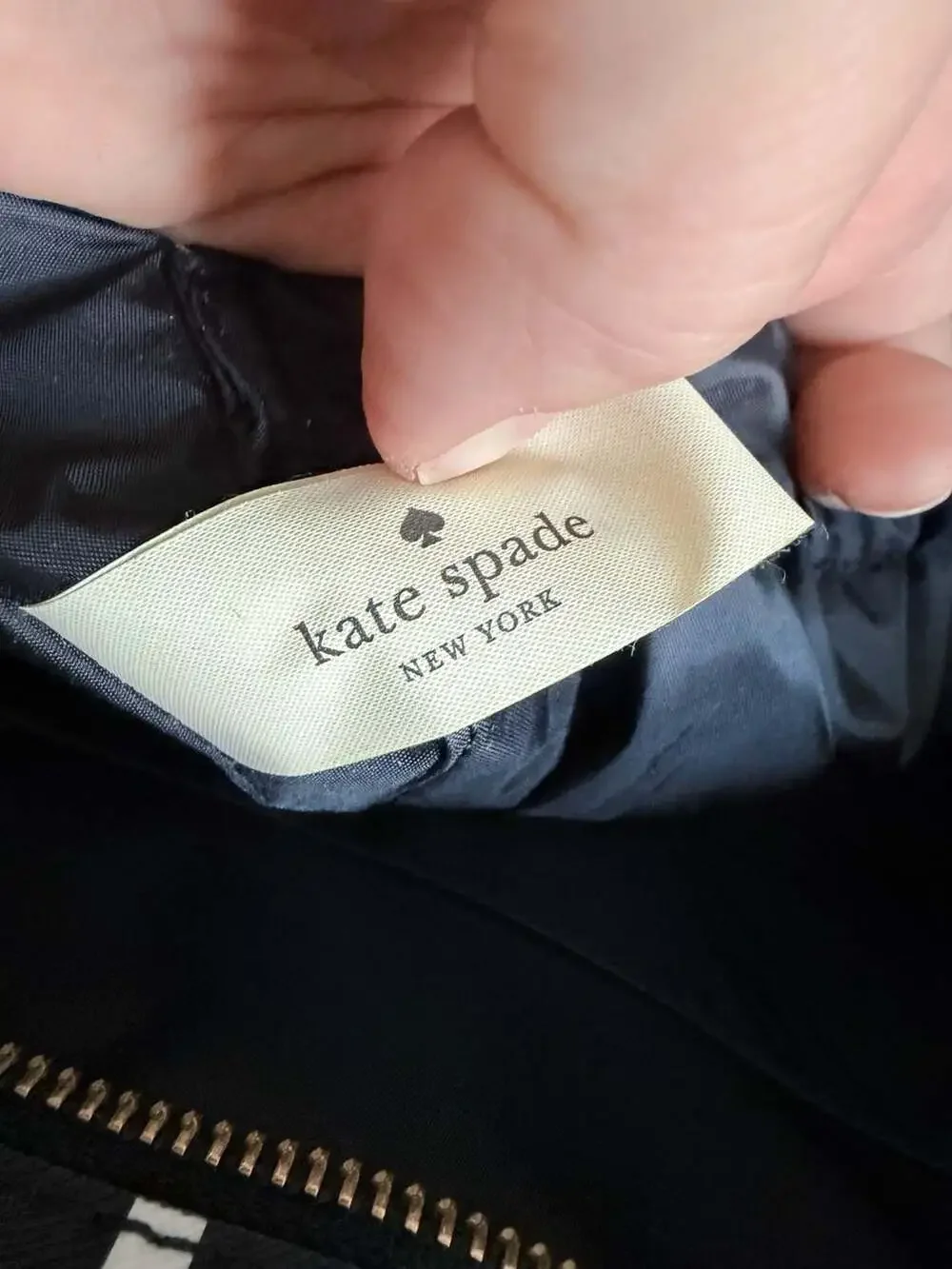 Kate Spade New York Black and White Grid Pattern Diaper/Weekender Bag